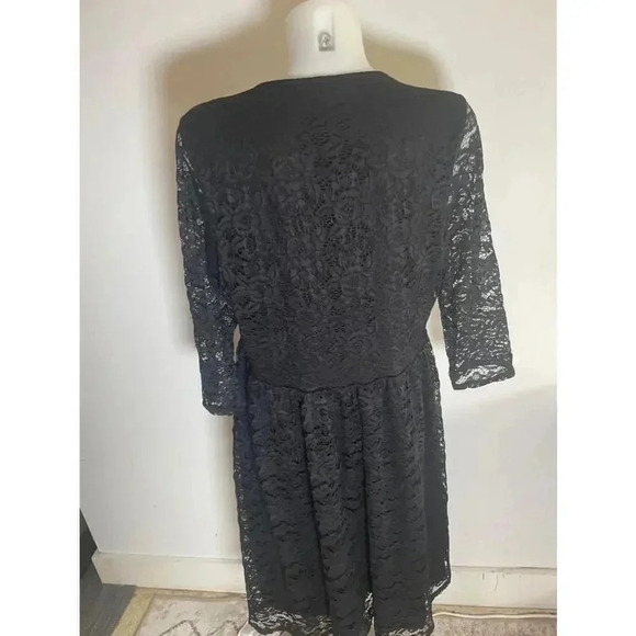 Women's Torrid Plus Black Lace MIDI Babydoll Dress Size 1 XL 14/16 EUC! - Picture 5 of 10